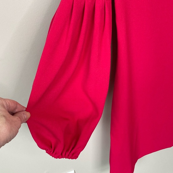 NWT Nordstrom Chelsea 28 Oversized Barbie Pink Dress Balloon Sleeves Women’s Sz4 - Picture 2 of 8